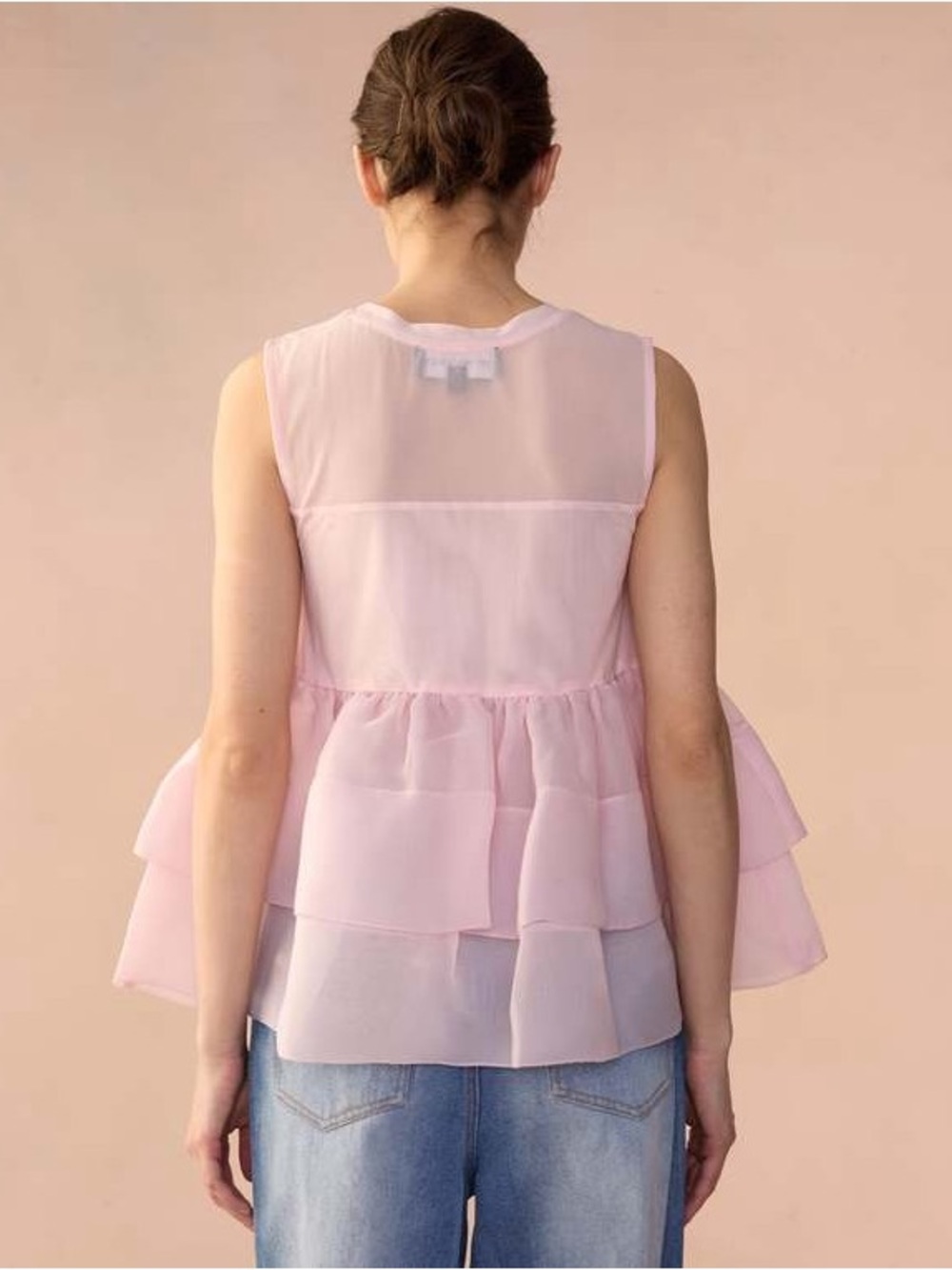 Nwt Cynthia Rowley sleeveless mesh top with organza flower sz S - Picture 5 of 10